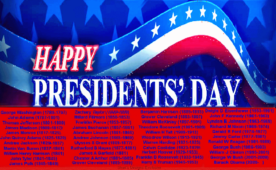 happy Presidents Day...........