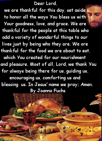 Thanksgiving Dinner prayer.........